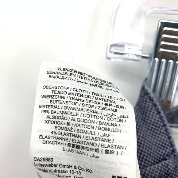 Brax Belleville Chino Short Mens Size 32 Cotton Blue Micro Diamond Print Stretch - Picture 7 of 7